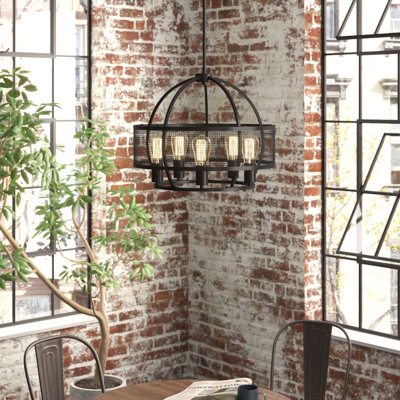 Avers 5 - Light Dimmable Drum Chandelier