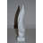 Ameline Modern Art Abstract of Fire White Resin Statue - Size: 6"L x 3"W x 12"H.-1226014979