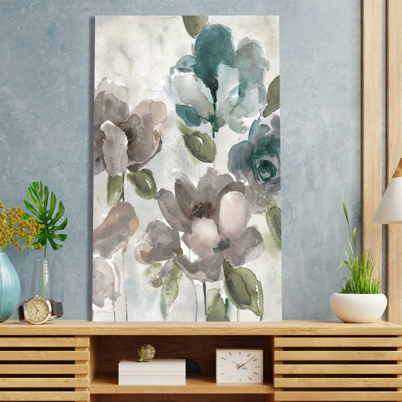 Topaz Garden II - Peinture, L 18 po x H 30 po, Toile tendue