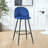 Upholstered Velvet Counter Stool with Steel Frame-70312025