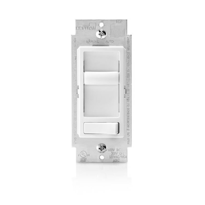 Leviton Decora SureSlide Watthite 600 Watt Slide Dimmer Switch 1 Pack
