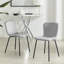 Aston Wing Backed Linen Dining Chairs With Tapered Metal Legs (Set Of 2) - Contemporary Design-210359949