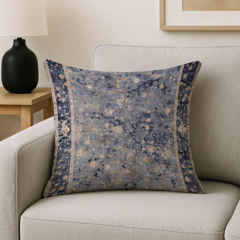 Coussin décoratif intérieur et extérieur Modern, Gris abstrait 163, Carré 16 po