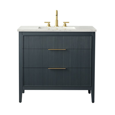 Bilroy 36'' Single Bathroom Vanity with Engineered Stone Top