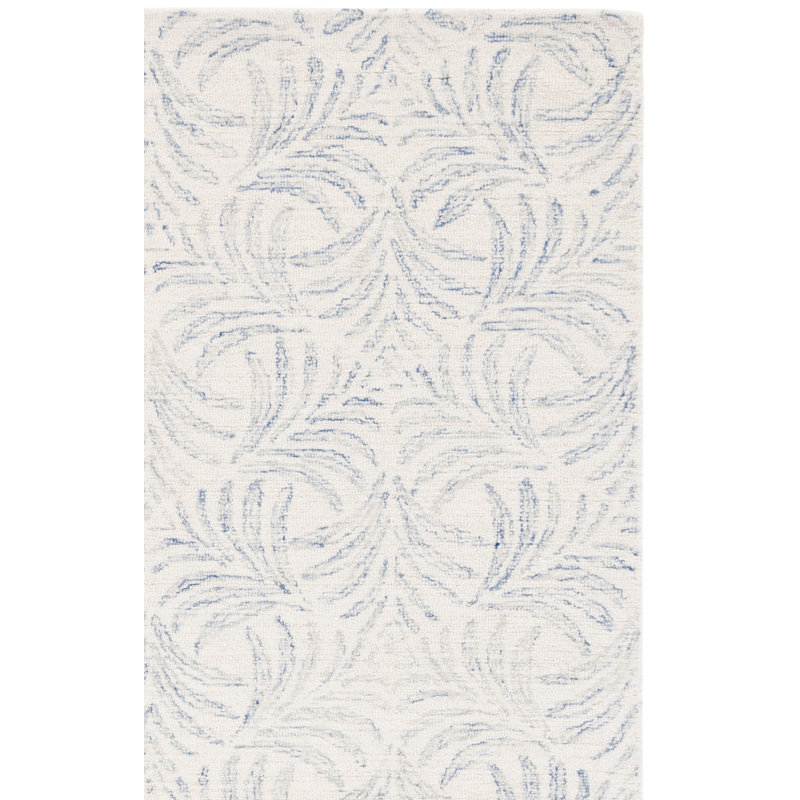 Tapis floral touffeté à la main Jardin, Rectangle 4 pi x 6 pi