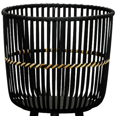 S/3 Bamboo Footed Planters 11/13/15"