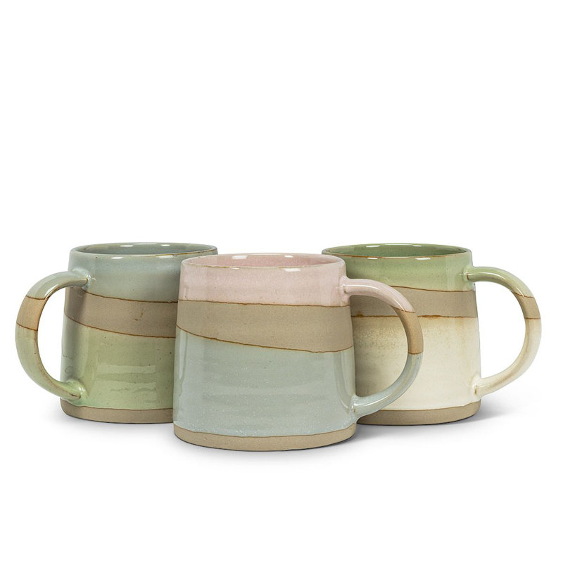 Tasse à café Havilah, Vert / brun / beige