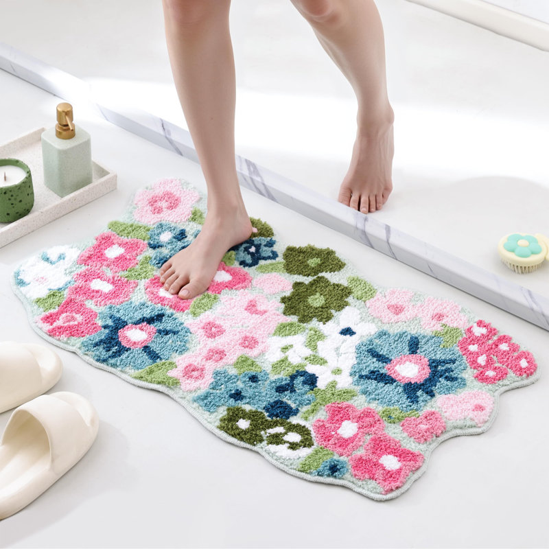  Tapis de salle de bain Wildflower, Printemps, fleurs sauvages, L 32 po x l 20 po