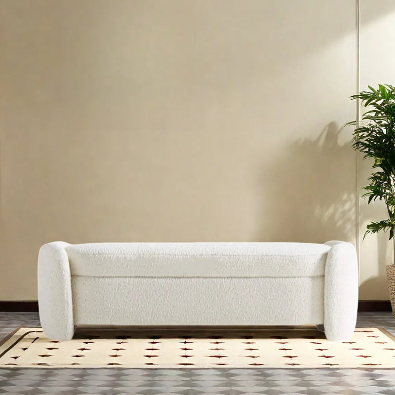 Grandin, Blanc cassé / blanc, 17.72" H x 59.06" W x 19.69" D