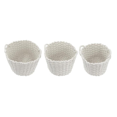 Ensemble de paniers en tissu 3 pièces