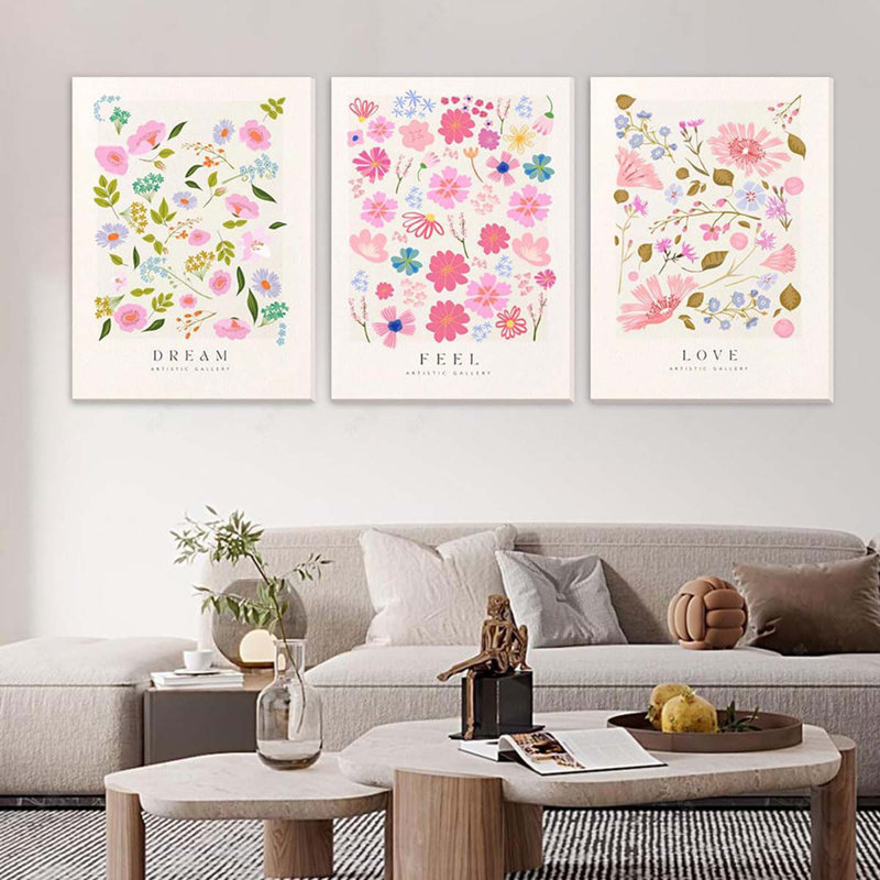 3 Piece Wrapped Canvas Print, 60 cm H x 40 cm W