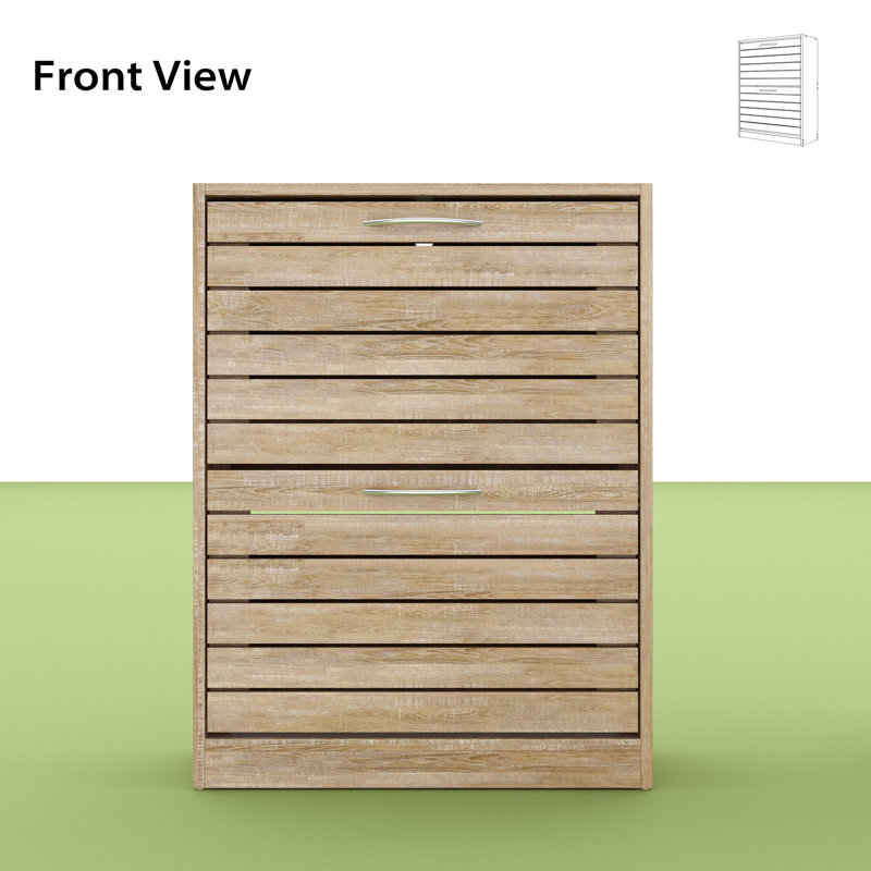 8 Pair Shoe Storage, Light Brown