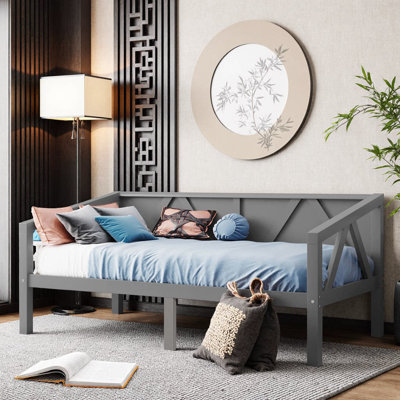 White Solid Wood Twin Daybed with Under-Bed Storage & Sofa-Style Design