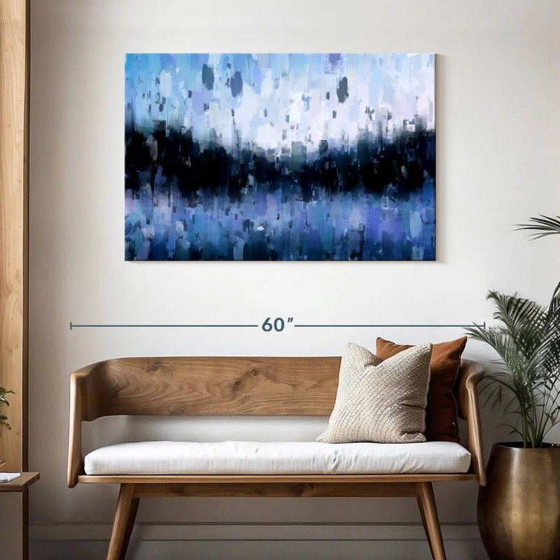Avery Abstract Navy Blue, 30'' H X 45'' W