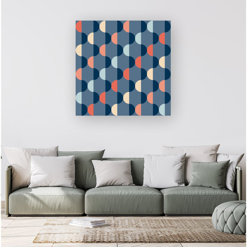 Geometric Pattern - Wrapped Canvas Print, 16cm H x 16cm W x 3.8cm D