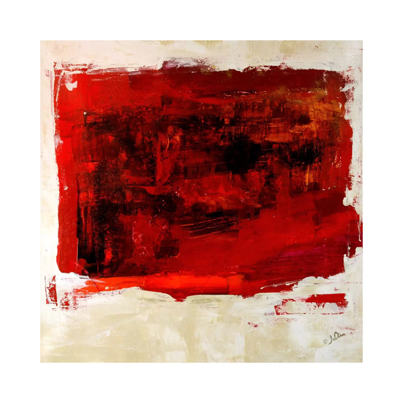 Red Study by Julian Spencer - Wrapped Canvas Painting