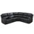 Wayland 96" Wide Vegan Leather Power Reclining Sectional with Storage & Cup Holder-1592375382