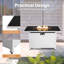 42" Steel Outdoor Fire Pit Table with Lid - 50,000 BTU Dual Fuel
