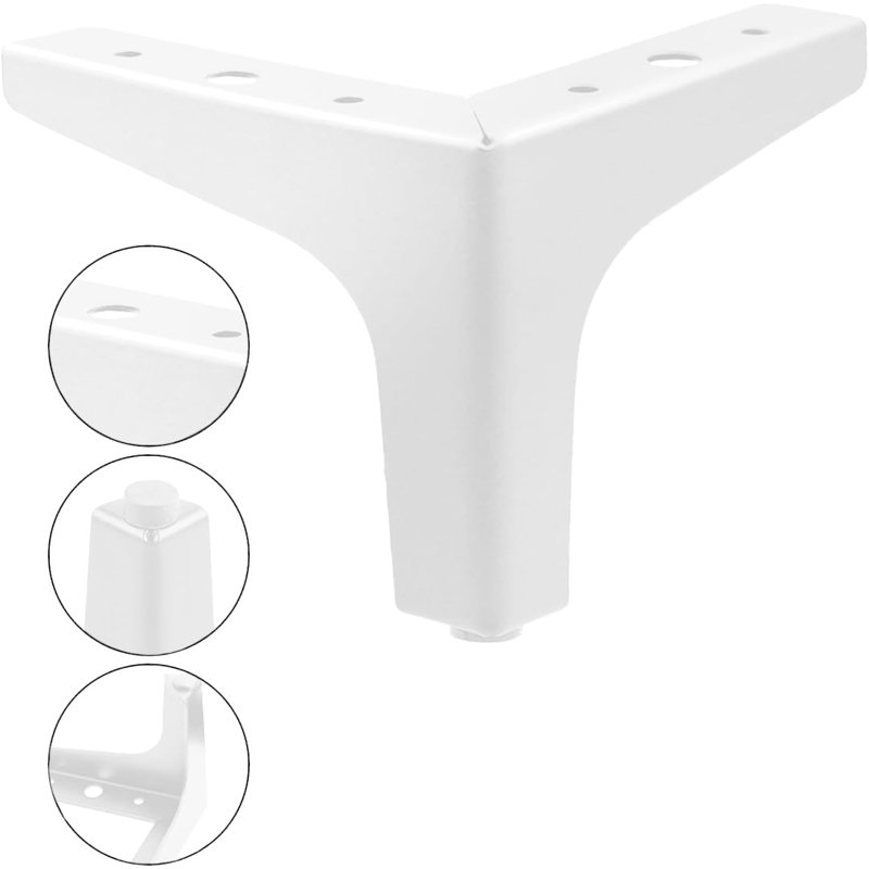 Ensemble de pieds de rechange en métal moderne avec conception antidérapante pour commode de canapé et mobilier de bricolage