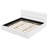 King Size Upholstered Platform Bed, White-406820692