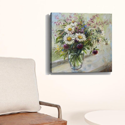 Joli vase de fleurs, art mural sans cadre