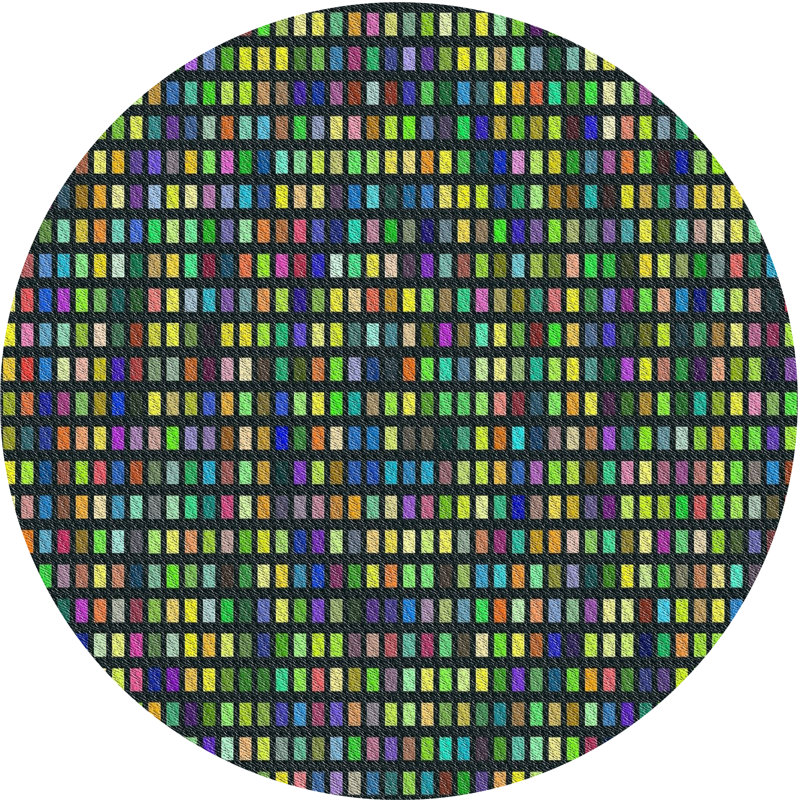 Tapis de zone verte à motif, Rond 6 pi