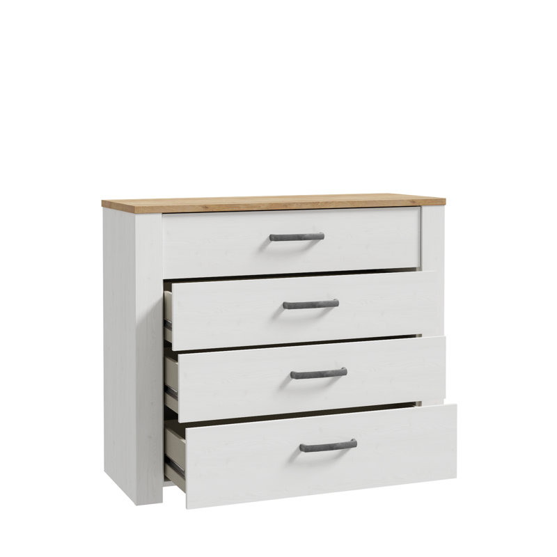 Ortiz Chest, White/Brown