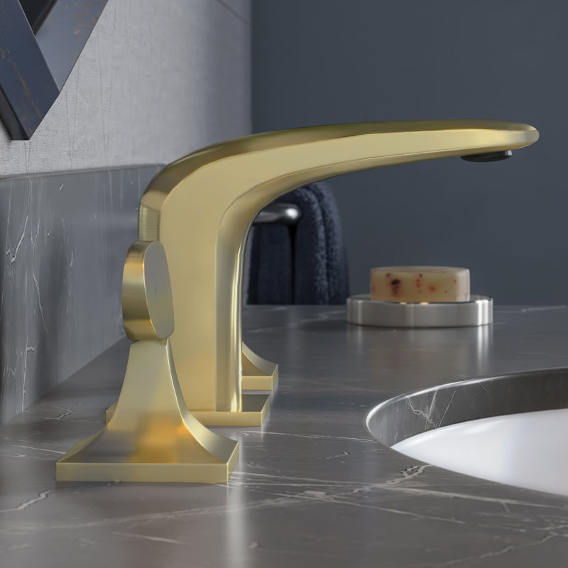 Château 8 in. Widespread, 2-Handle, Bathroom Faucet, Brushed Gold