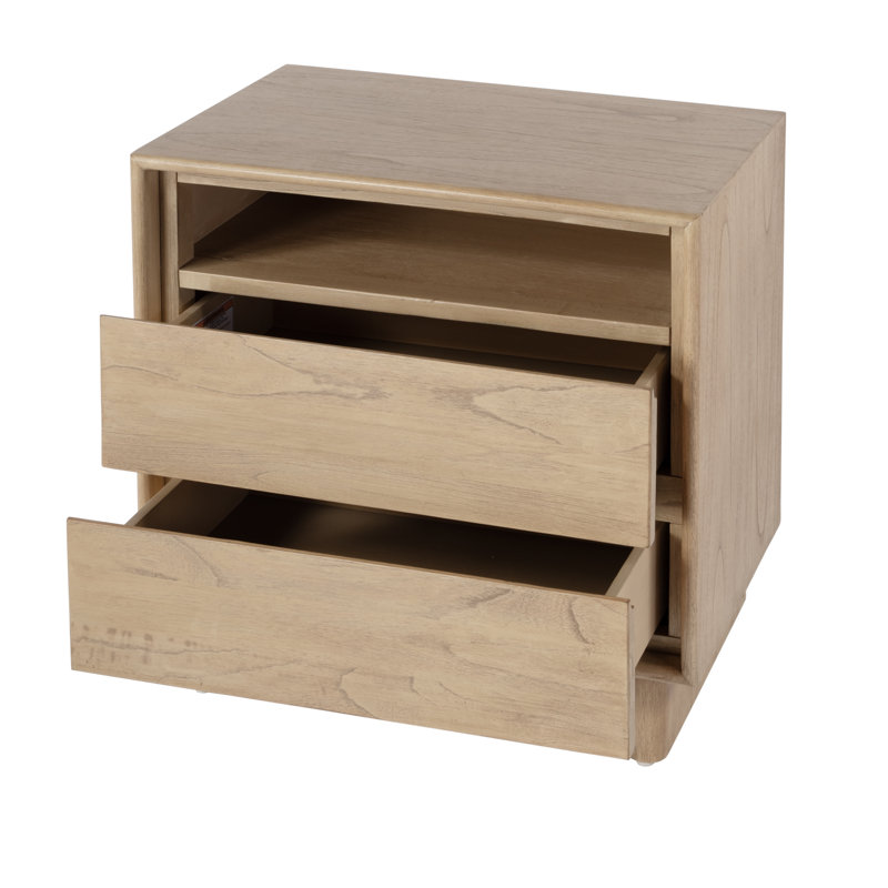 Soleil 2 - Drawer Nightstand, Blonde Oak