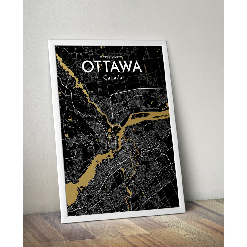 « ottawa city map », impression, H 17 po x l 11 po
