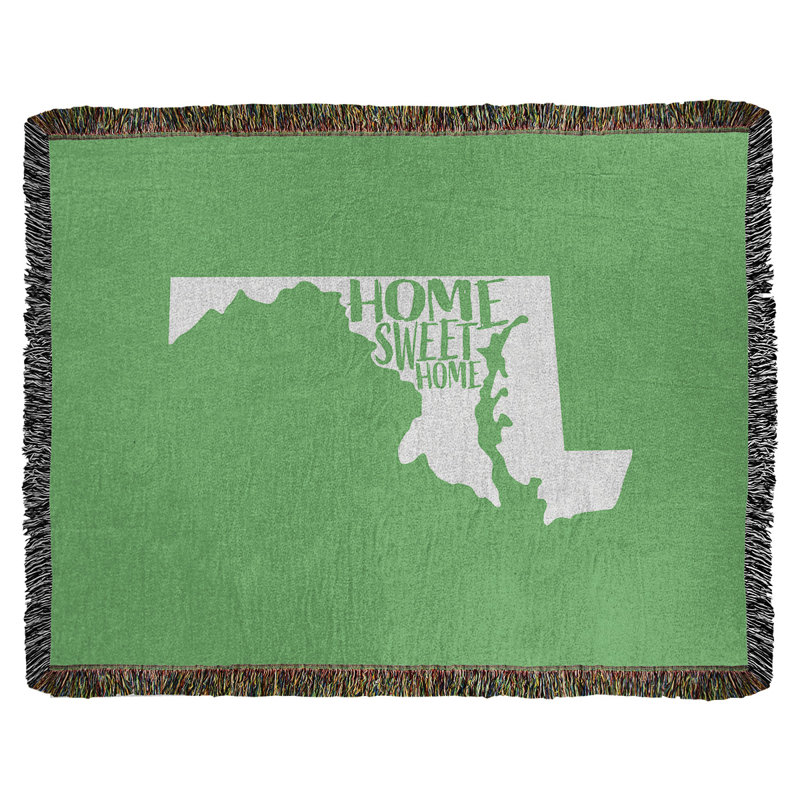 Jeté en coton maryland, 60 po x 80 po, Vert