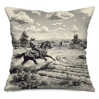 Coussin Cowboy, coussins double face Western