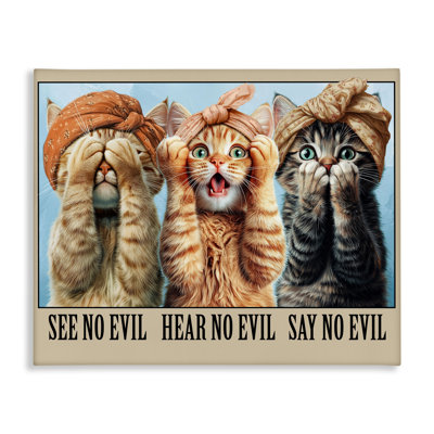 «Speak No Evil Cats Canvas», conception par Jim Baldwin