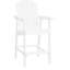 Méridienne d'extérieur en blanc, conception classique, fabrication de hanches et d'acier inoxydable, plateau central pour petits objets, siège blanc avec style, matériau, 304 accessoires, cour arrière