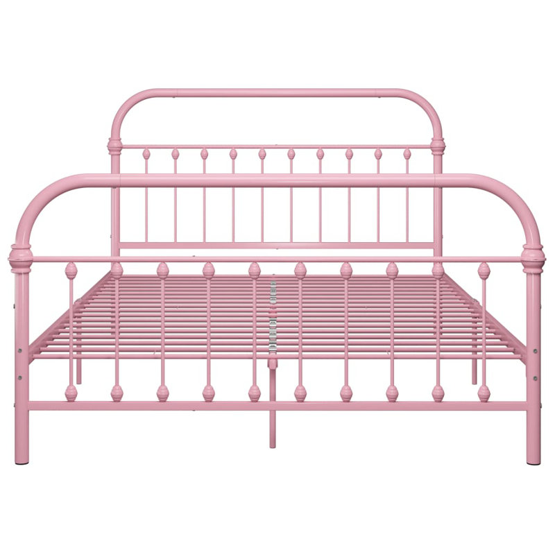 Jaxson Metal Bed, 140 x 200 cm, pink