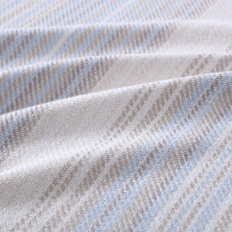 Couverture réversible en coton Tommy Bahama Sandy Shore, Très grand, Bleu pâle