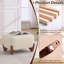 Repose-pieds en similicuir de 28,7 po de largeur avec pieds en bois massif-778693573