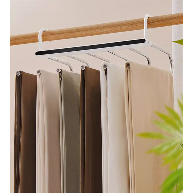 Cintre pour pantalons pliable en acier inoxydable, 2