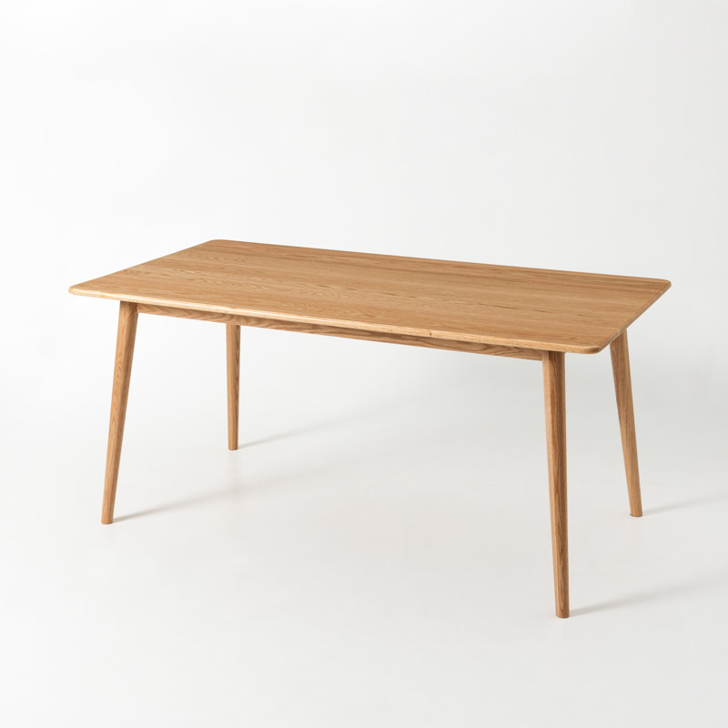 63" Solid Oak Wood Dining Table, Bois de chêne