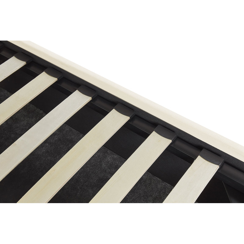 VINCENNES Upholstered Velvet Bed, European Double (140 x 200 cm), White