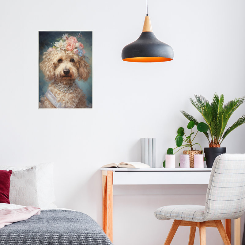 Plaque murale Fancy Labradoodle, design par Wumples, H 15 po x l 10 po