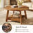 Solid Wood Round Coffee Table with Storage