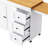 74.8" Kitchen Island With Extendable Dining Table, Kitchen Storage Cart With 3 Drawers, Power Outlet, Rolling Kitchen Island On Wheels With Spice Rack And 2 Door Cabinet, For Kitchen-873975365