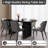 78.97" Modern Rectangle Black Dining Table Set with 8 Chairs for Kitchen, Bar, Living Room-1477941975-1477941969