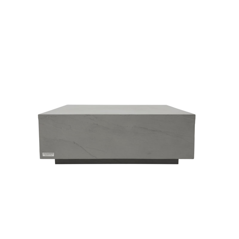 Colorado 40" Square Concrete Coffee Table, Space Grey