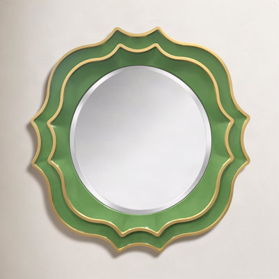 38" Round Scalloped Accent Mirror