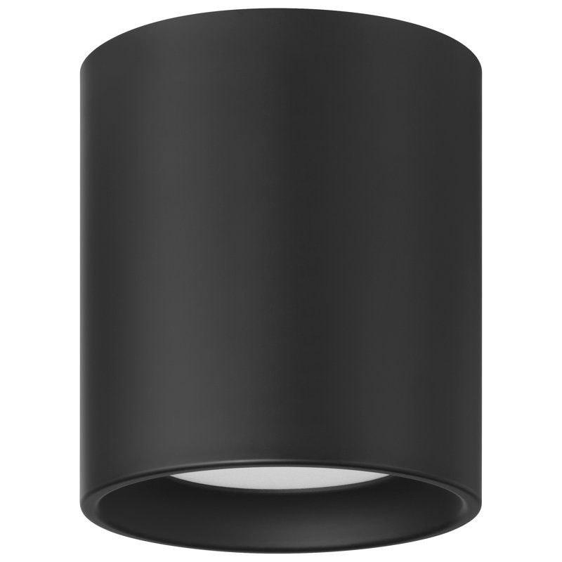 Bongo 5CCT LED Flush Mount - 6"H - Black Finish, Black
