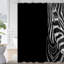 Rideau de douche Portrait avec zèbre noir et blanc avec 12 crochets-325999616