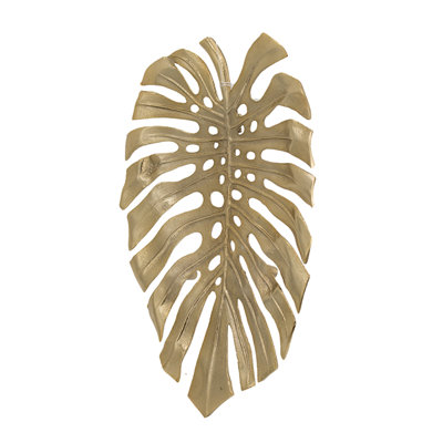 Décoration murale feuille d'or 18,9X13,4X1,4 "Monstera