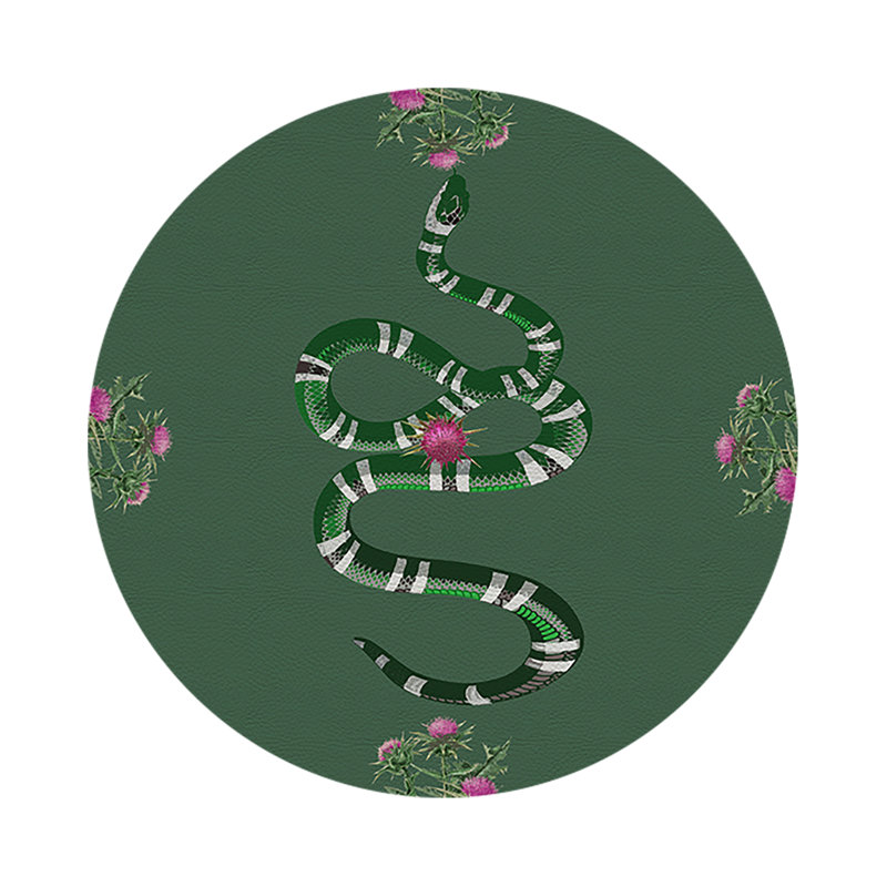 Napperon en cuir Thistle and Snake, Evergreen
